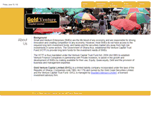 Tablet Screenshot of goldventurecapital.com